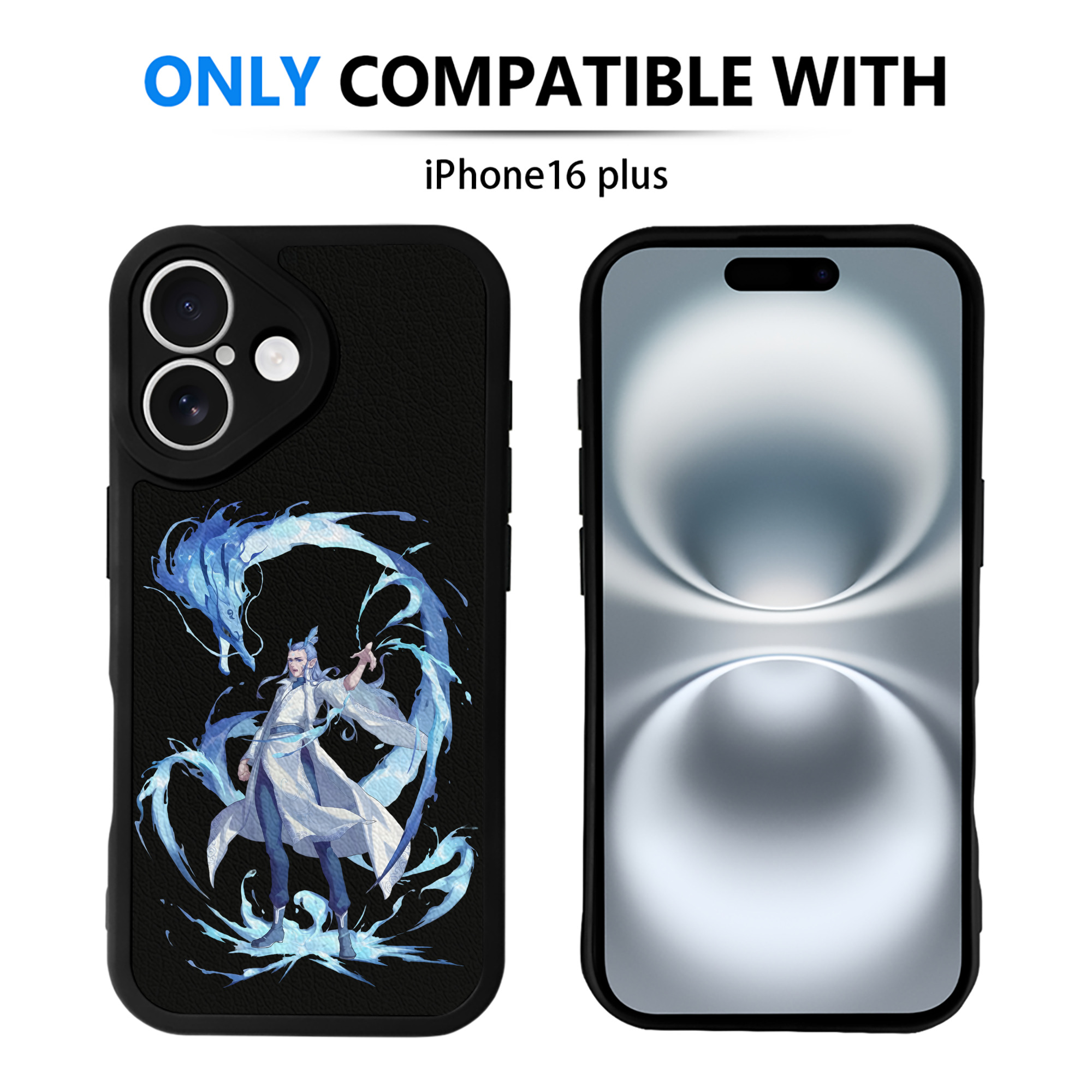 （画像用） Ne Zha 2 ナタ 魔童の大暴れ 【iPhone 16シリーズ対応】シリコンスマホケース（レザー調） 材質：シリコン